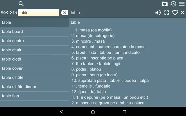 EN-RO Dictionary Free android App screenshot 0