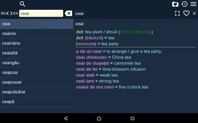 EN-RO Dictionary Free android App screenshot 3